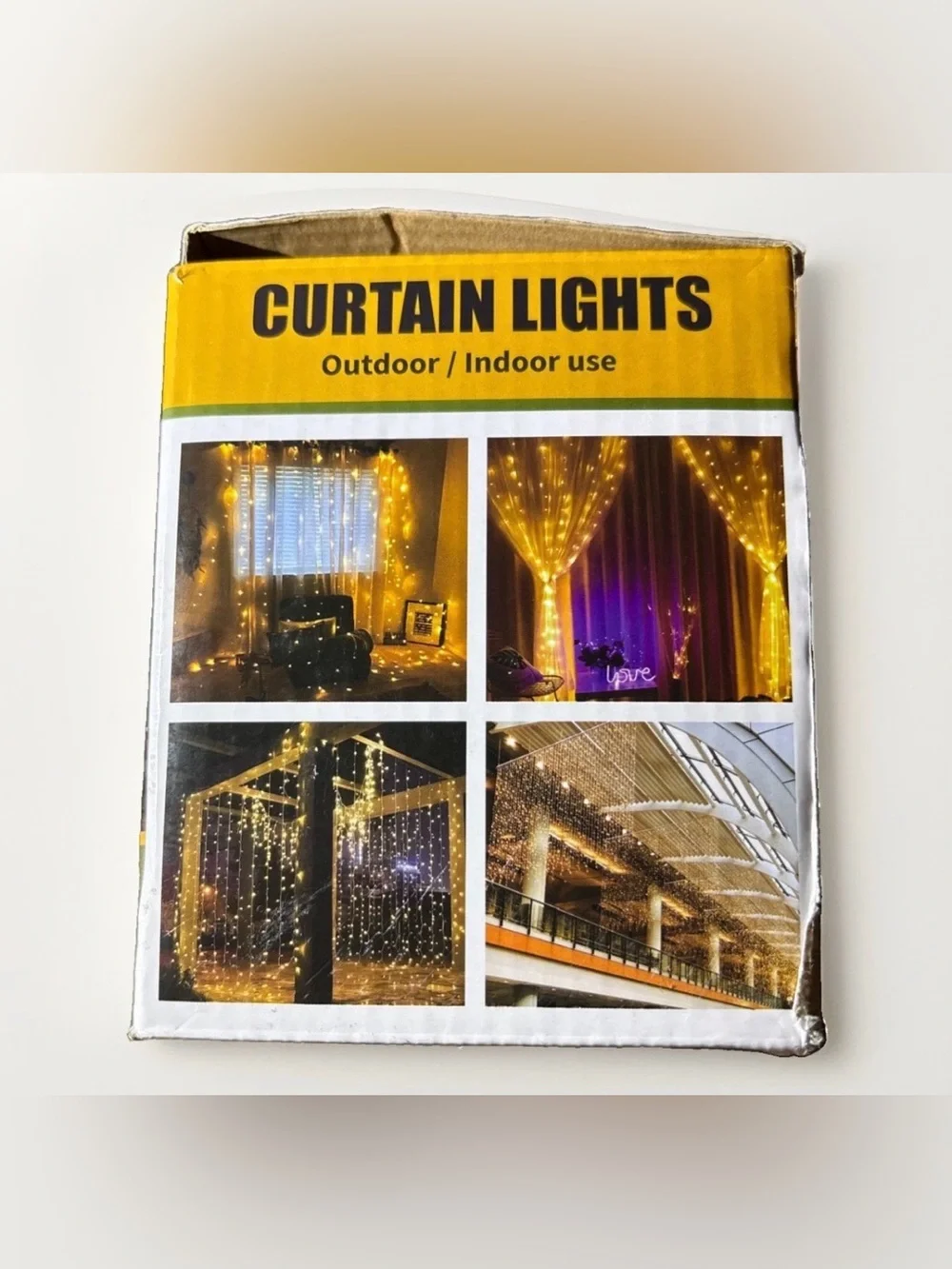 600 LED Curtain Lights 20Ftx9.8Ft Color: White Lights with Remote 24 Drops